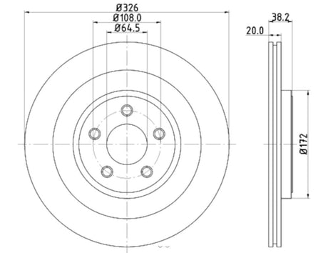 Product of Hella 355115582  Brake Rotor 