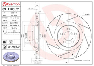 Brembo 09a18321c02 Brake Rotor||09a18321c02_3.Jpg||88||brm09a18321||1684230