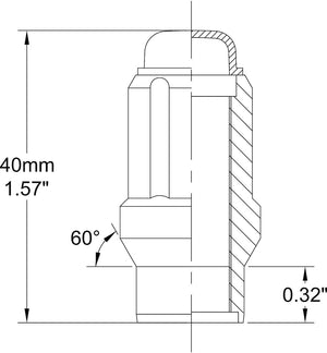 Product of Coyote Wheel Accessories 671148 60 Degree Conical 14x1.5 Lug Nut 