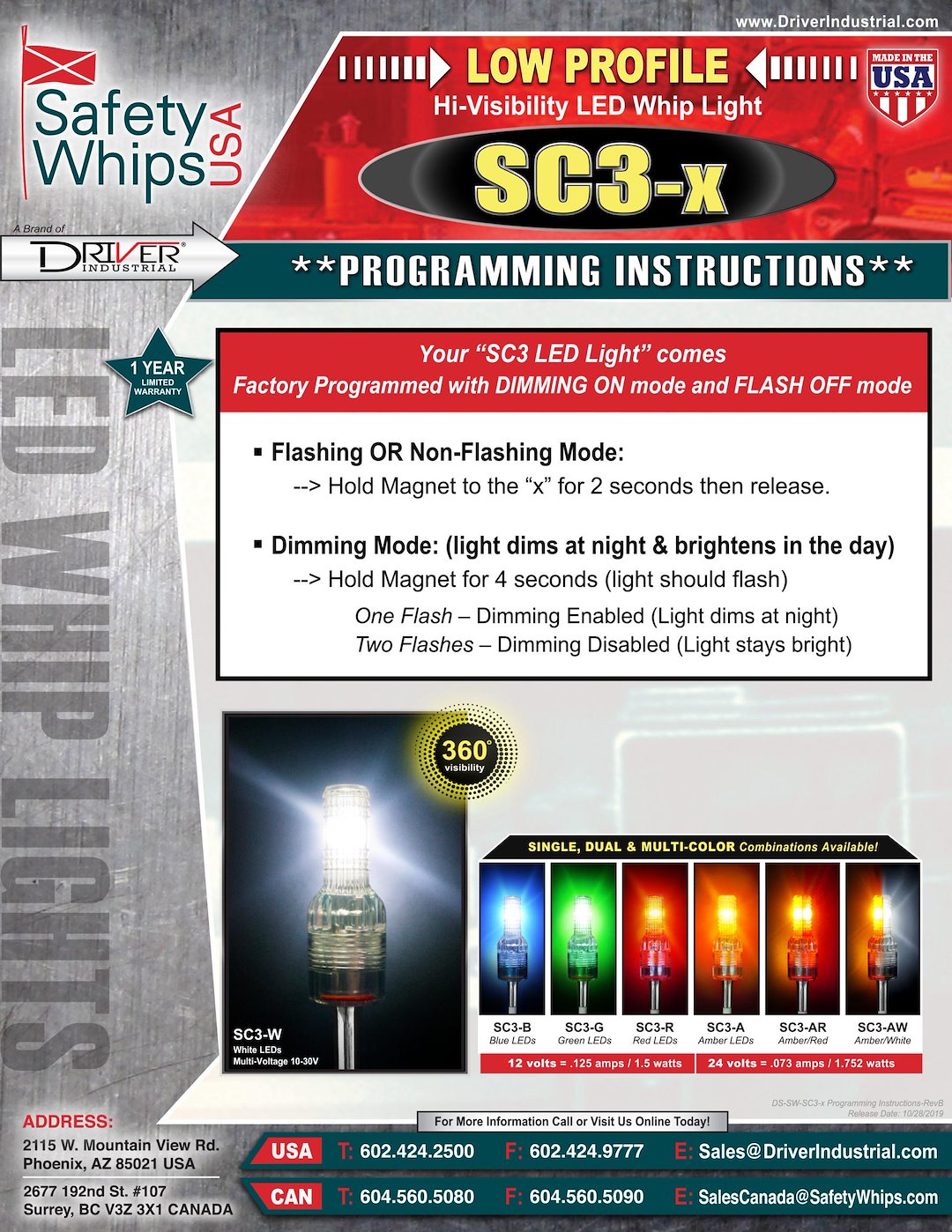 Driver Industrial Opco Llc Sc3-G Warning Whip Light||ds-Sw-Sc3-X-Programminginstructions-Revb-E1629913923545.Jpg||88||drvsc3g||913816