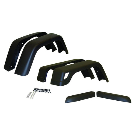 Product of Crown Automotive 55254918K76 Non-Exposed Fasteners Black Fender Flare - Set Of 4 