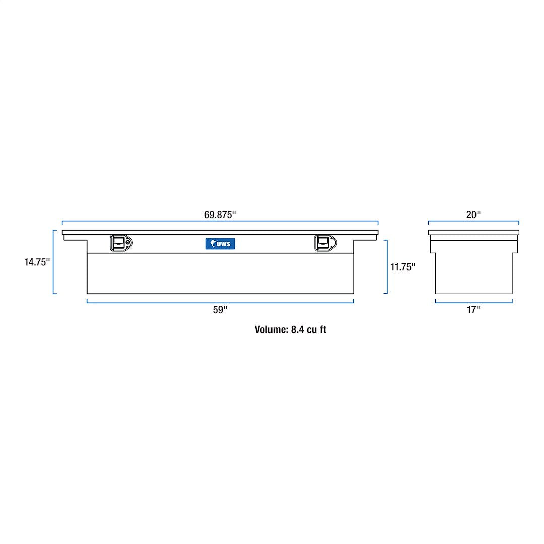 Product of UWS TBS-69-LP-MB Low Profile Toolbox 