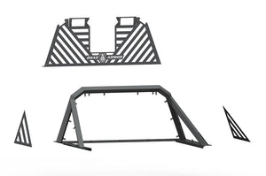 Product of Road Armor HR-315BB Black Satin Powder Coated Diagonal Slat Headache Rack 
