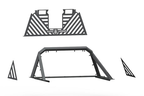 Product of Road Armor HR-315BB Black Satin Powder Coated Diagonal Slat Headache Rack 
