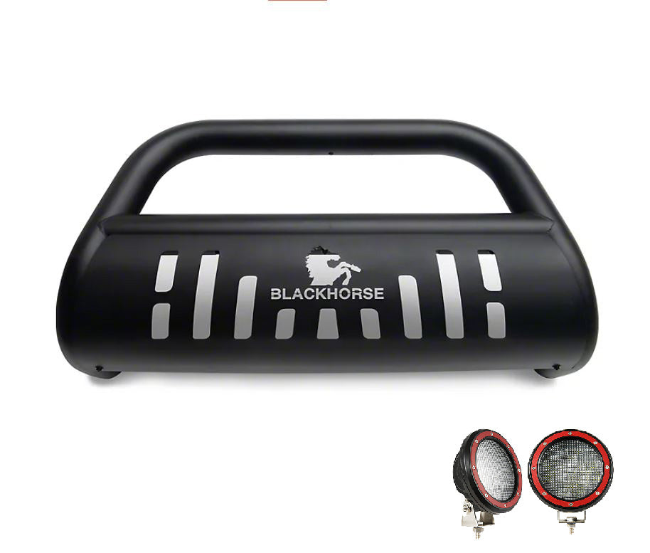 Product of Black Horse Offroad BBTY920A-SP-PLFR Bull Bar  with skid plate 