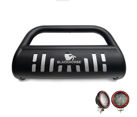 Product of Black Horse Offroad BBTY920A-SP-PLFR Bull Bar  with skid plate 