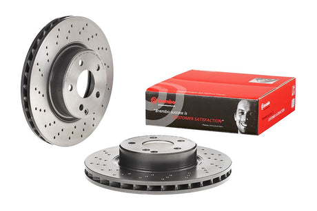 Product of Brembo 09948121C02 Vented Cross Drilled 1 Piece Brake Rotor 