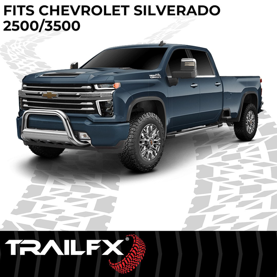 Product of TrailFX B0040S Bull Bar Polished 3 Inch Yes with skid plate 