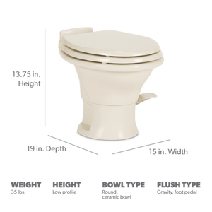 Product of Dometic 302311683 Permanent Manual Toilet , 13-3/4 Inch 