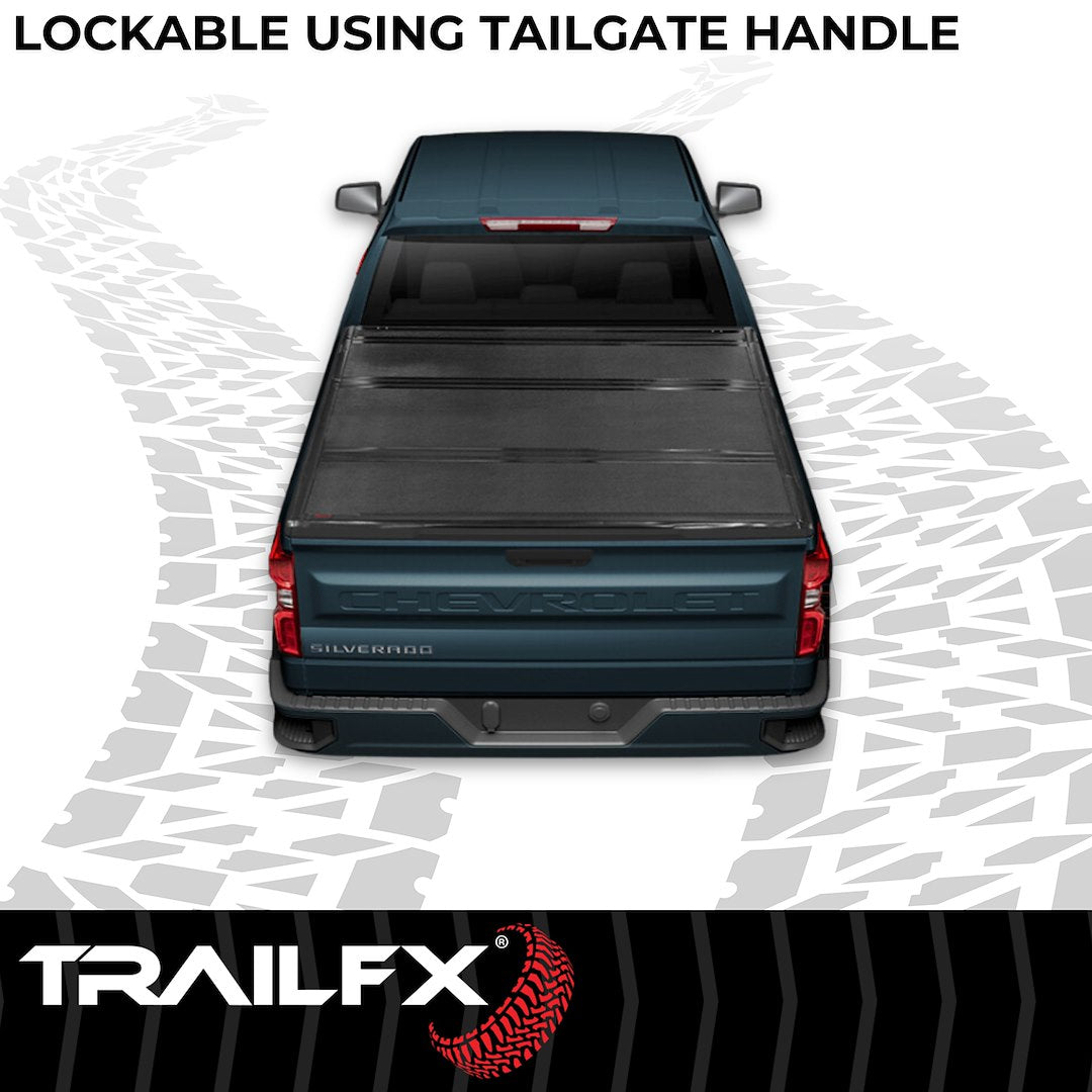 Product of TrailFX TFX Premium Flush Tri-Fold Hard Folding TFX1712 Tonneau Cover 