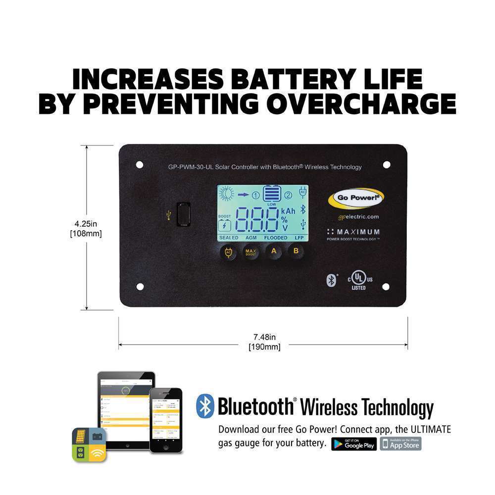 Product of Go Power 82756 Battery Charger Controller