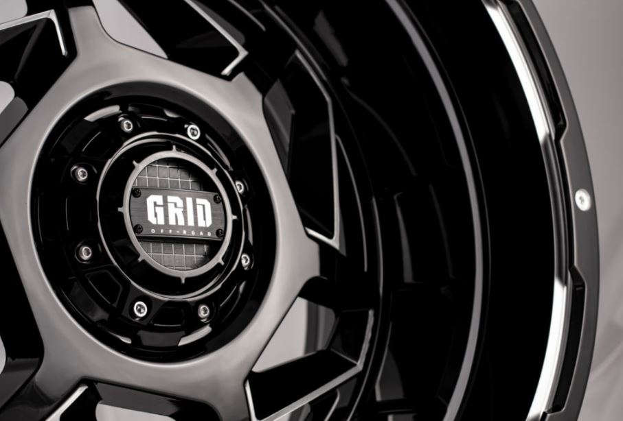 Product of Grid Wheels 20x9 Black With Natural Accents Wheel - 6x5.31 Bolt Pattern 