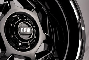 Product of Grid Wheels 20x9 Black With Natural Accents Wheel - 6x5.31 Bolt Pattern 