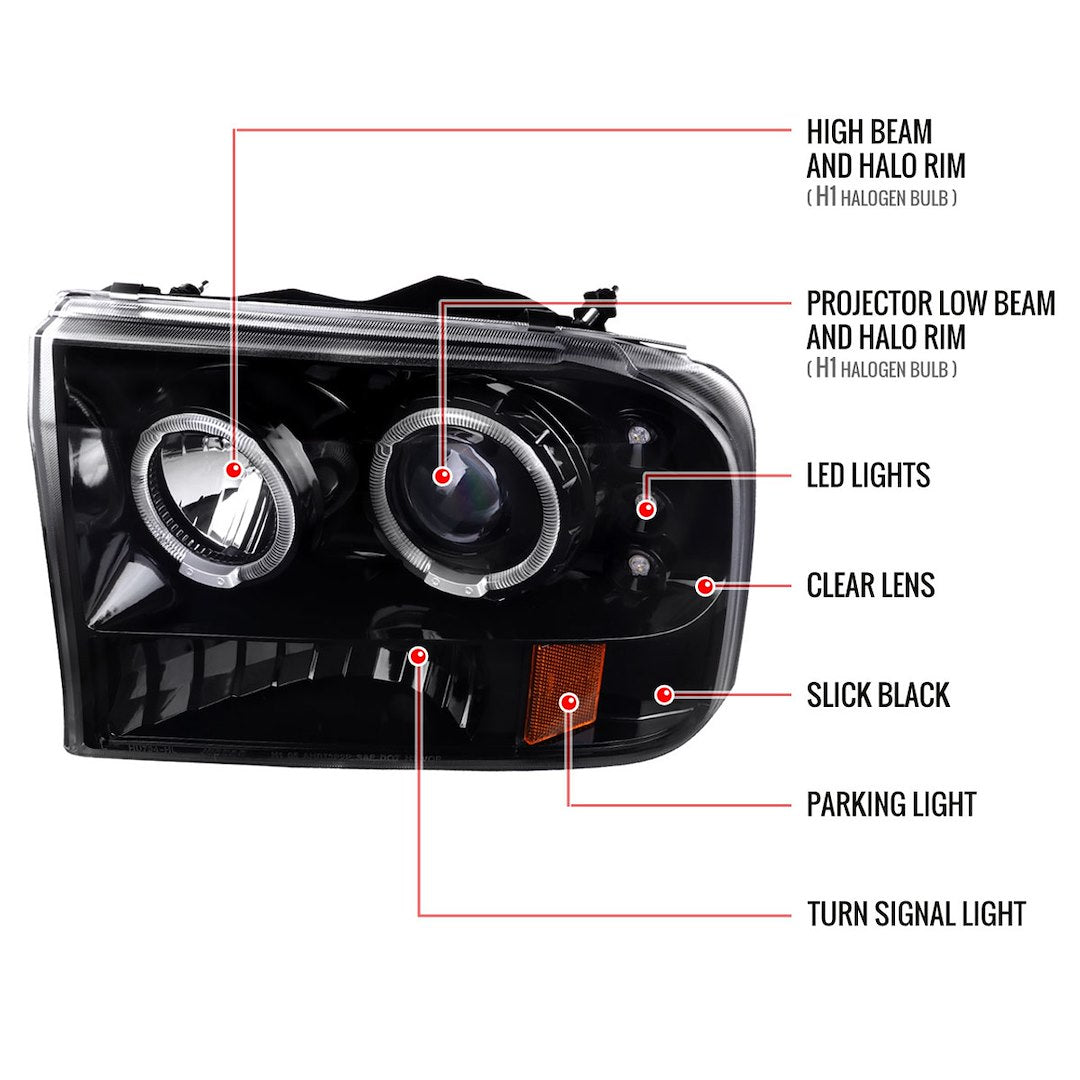 Spec-D Tuning 2lhp-F25099jm-Tm Headlight Assembly||||93||sdtf25099jmtm||1918906