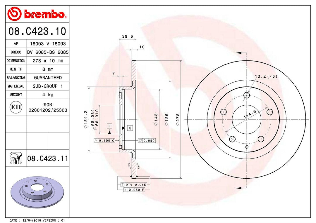 Brembo 08c42311c02 Brake Rotor||08.C423.11_2.Jpg||87||brm08c42311||1653746