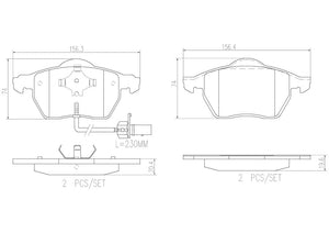 Product of Brembo P85085N Brake Pad - Set Of 4 