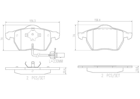 Product of Brembo P85085N Brake Pad - Set Of 4 
