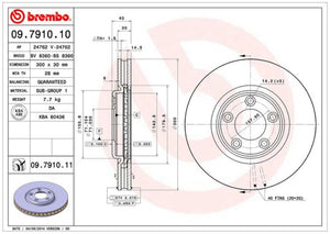 Product of Brembo 09791011C02 Vented 1 Piece Brake Rotor 