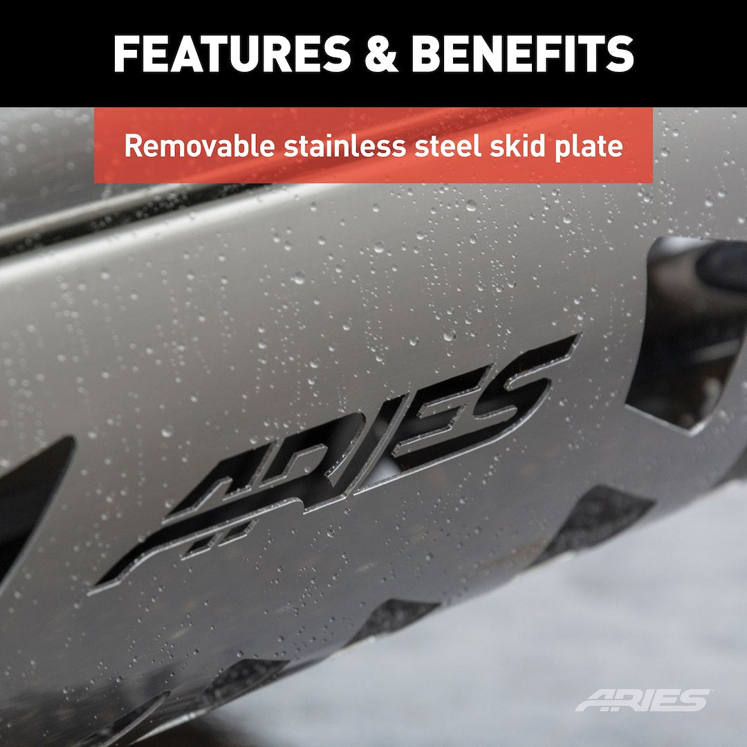 Product of Aries 35-4016 Bull Bar Polished 3 Inch Yes with skid plate 