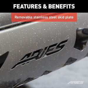 Product of Aries 35-4016 Bull Bar Polished 3 Inch Yes with skid plate 