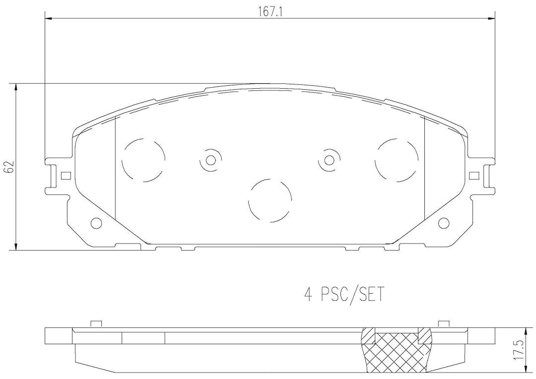 Product of Brembo P37021N Brake Pad - Set Of 4 