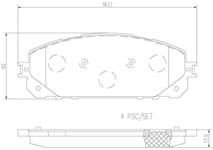 Product of Brembo P37021N Brake Pad - Set Of 4 