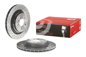 Product of Brembo 09A95921C02 Vented Cross Drilled 1 Piece Brake Rotor 