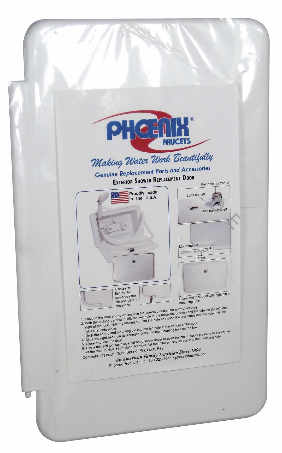 Phoenix Products Pf267001 Exterior Shower Door||pf267001_1.Jpg||86||v46pf267001||1194892