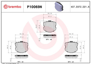 Brembo P10069n Brake Pad||p10069n_1.Jpg||86||brmp10069n||2104504