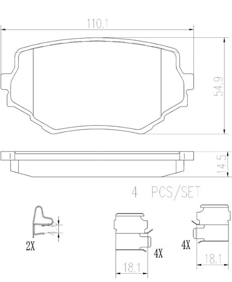 Brembo P79009n Brake Pad||p79009n_R.Jpg||86||brmp79009n||2091753