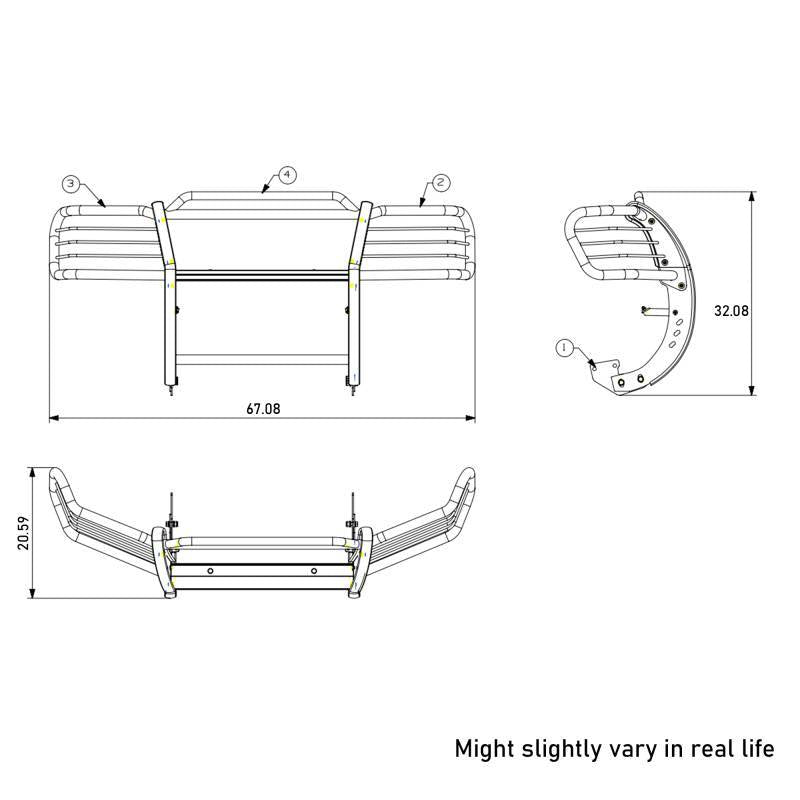 Black Horse Offroad 17ni26ma-Plfb Grille Guard||17ni26ma-Plfb_12.Jpeg||95||blk17ni26mafb||2237568