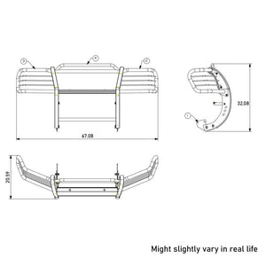 Black Horse Offroad 17ni26ma-Plfb Grille Guard||17ni26ma-Plfb_12.Jpeg||95||blk17ni26mafb||2237568