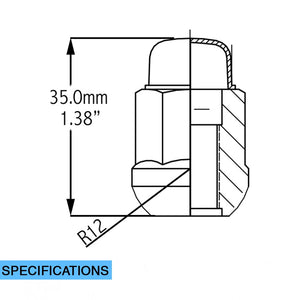 Coyote Wheel Accessories 461145 Lug Nut||46specscopy.Jpg||86||rev461145||1062917