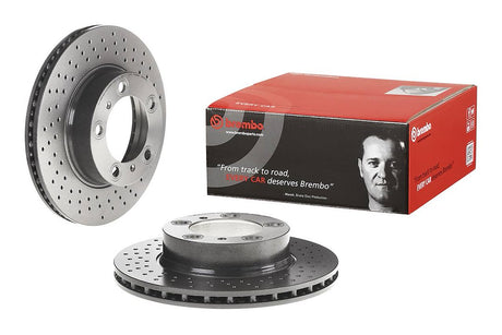 Product of Brembo 09C87911C02 Vented Cross Drilled 1 Piece Brake Rotor 
