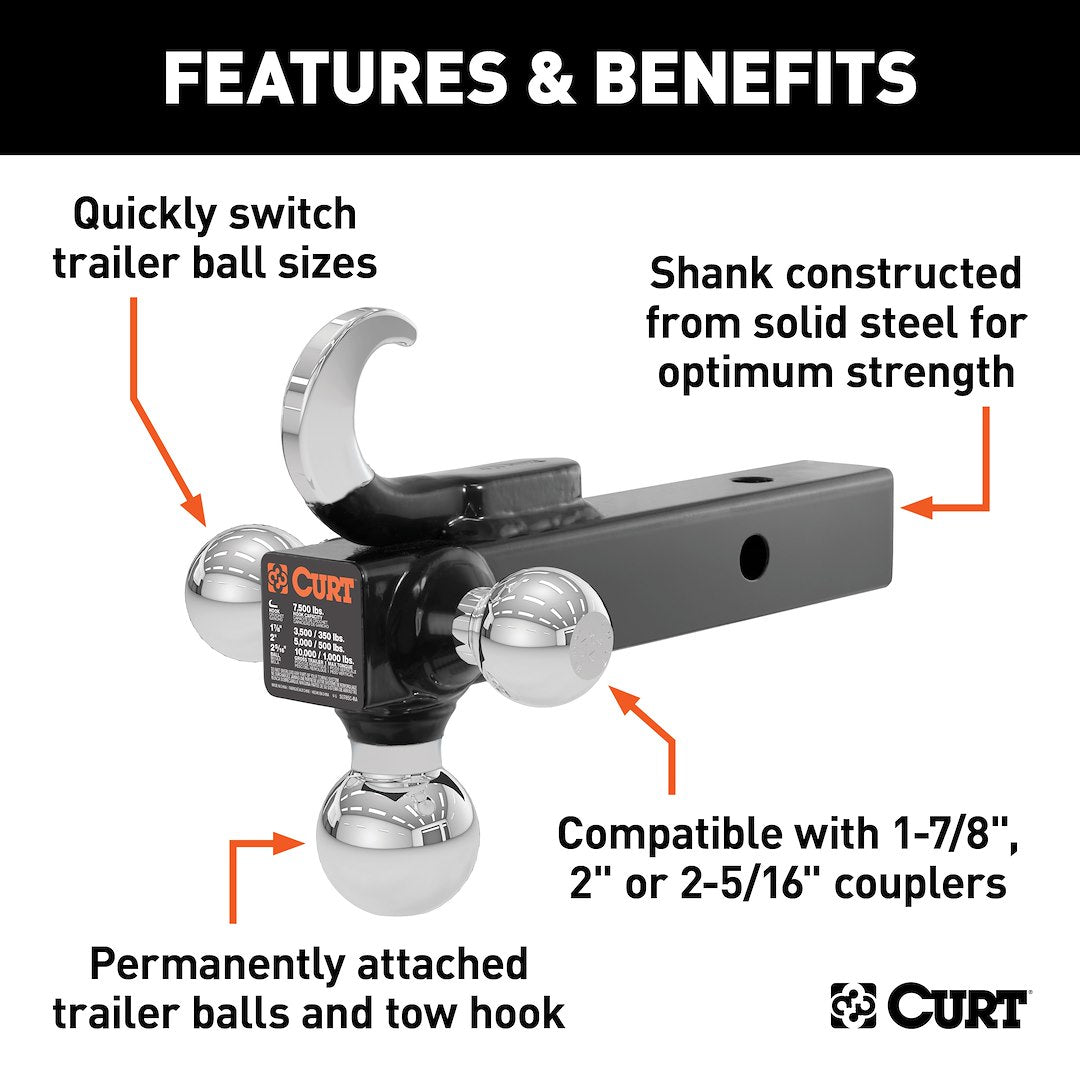 Curt 45675 Trailer Hitch Ball Mount||45675_3008x1990_Fa.Jpg||87||c9345675||1227541