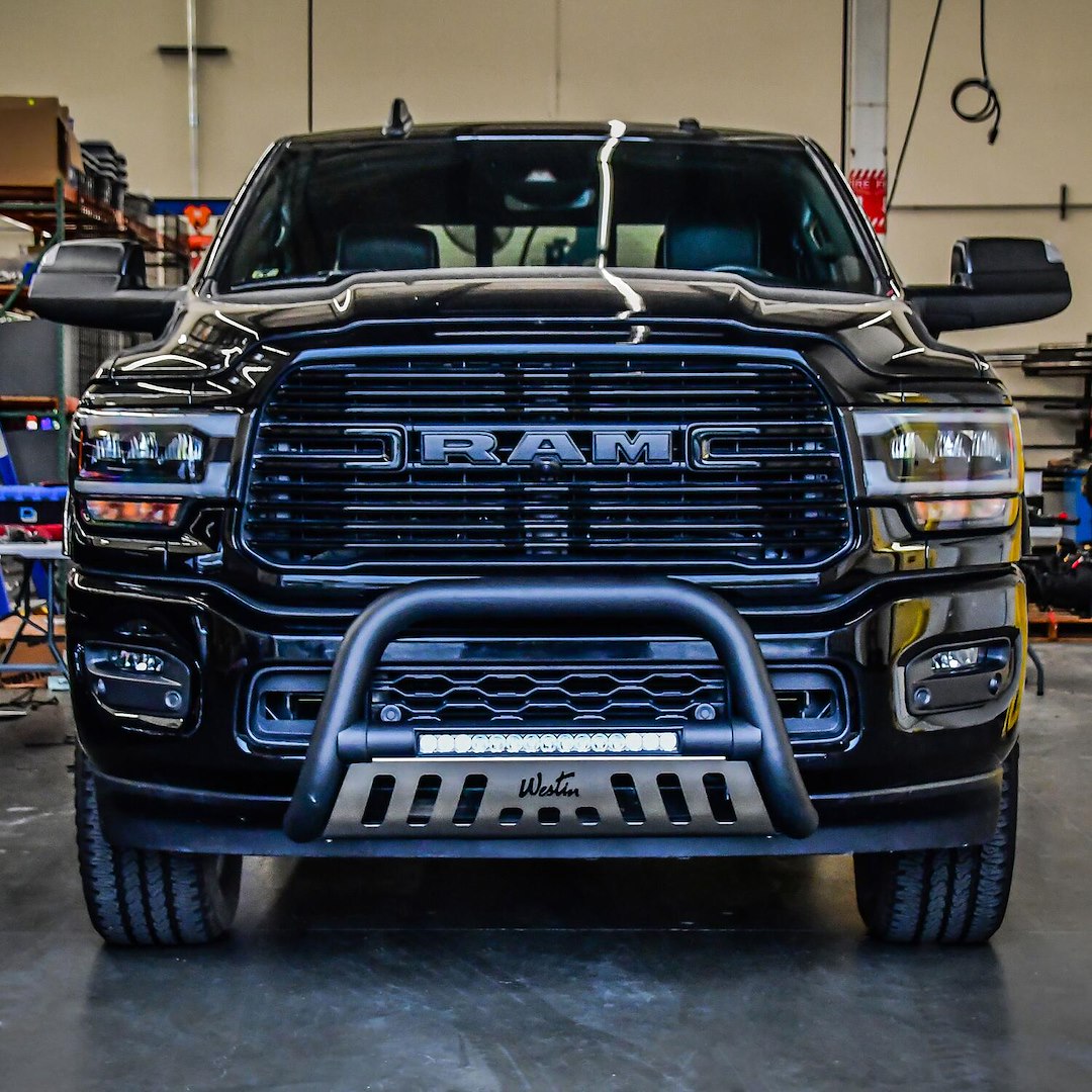 Product of Westin Automotive 32-4025L Bull Bar Black Textured Powder Coated 3 Inch No with skid plate 