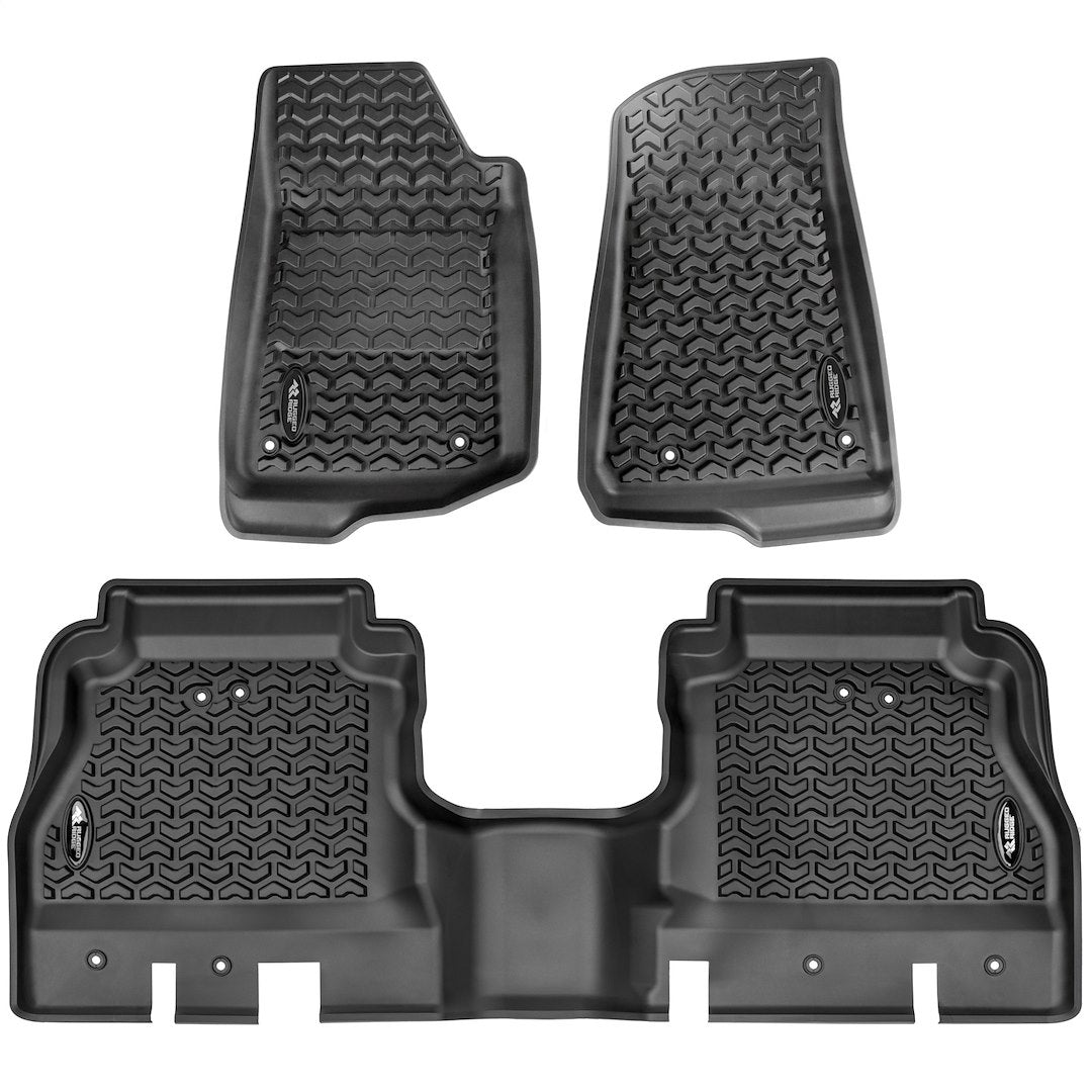 Product of Rugged Ridge 12987.44 Black Thermoplastic Floor Liner 
