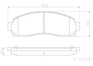 Product of Brembo P24081N Brake Pad - Set Of 4 