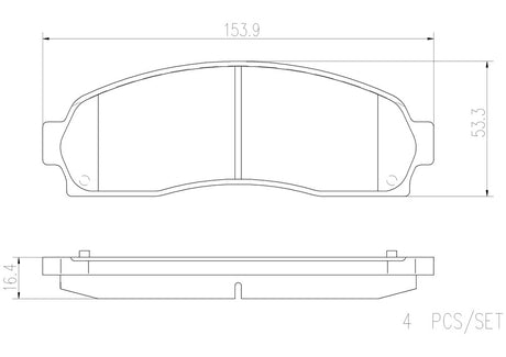 Product of Brembo P24081N Brake Pad - Set Of 4 