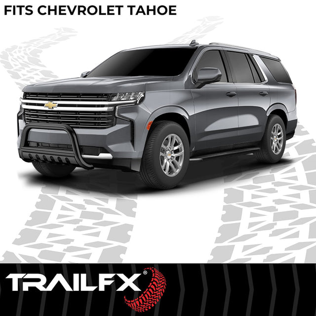 Product of TrailFX B0043T Bull Bar Black Matte Titanium Powder Coated 3 Inch Yes with skid plate 