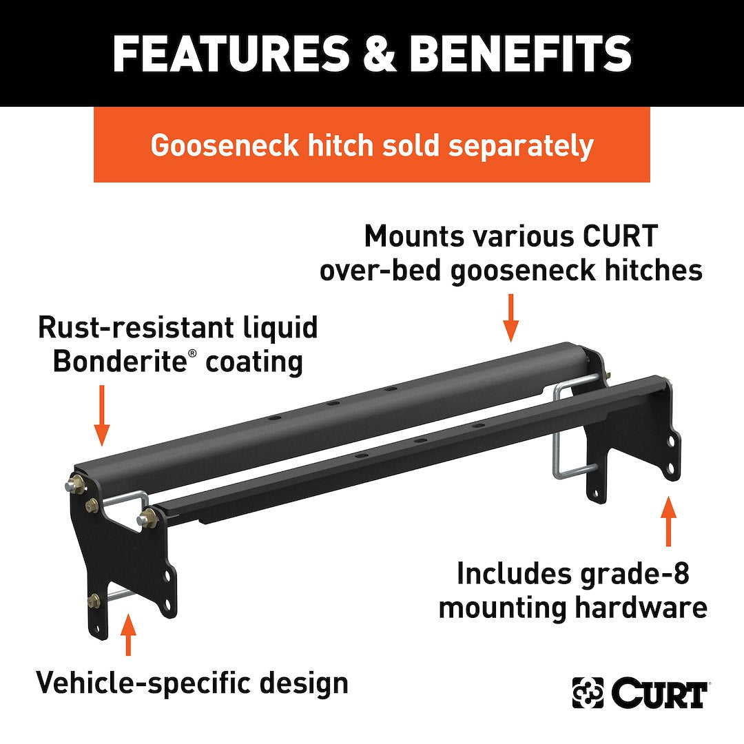 Curt 61341 Gooseneck Trailer Hitch Rail||||86||c9361341||2011407