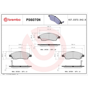 Brembo P56070n Brake Pad||p56070n_Drw.Jpg||89||brmp56070n||1753789