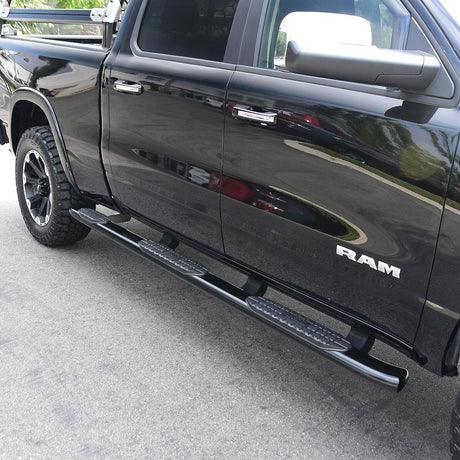 Product of Westin Automotive 21-534705 Black Powder Coated Oval Nerf Bar - Truck Wheel To Wheel 