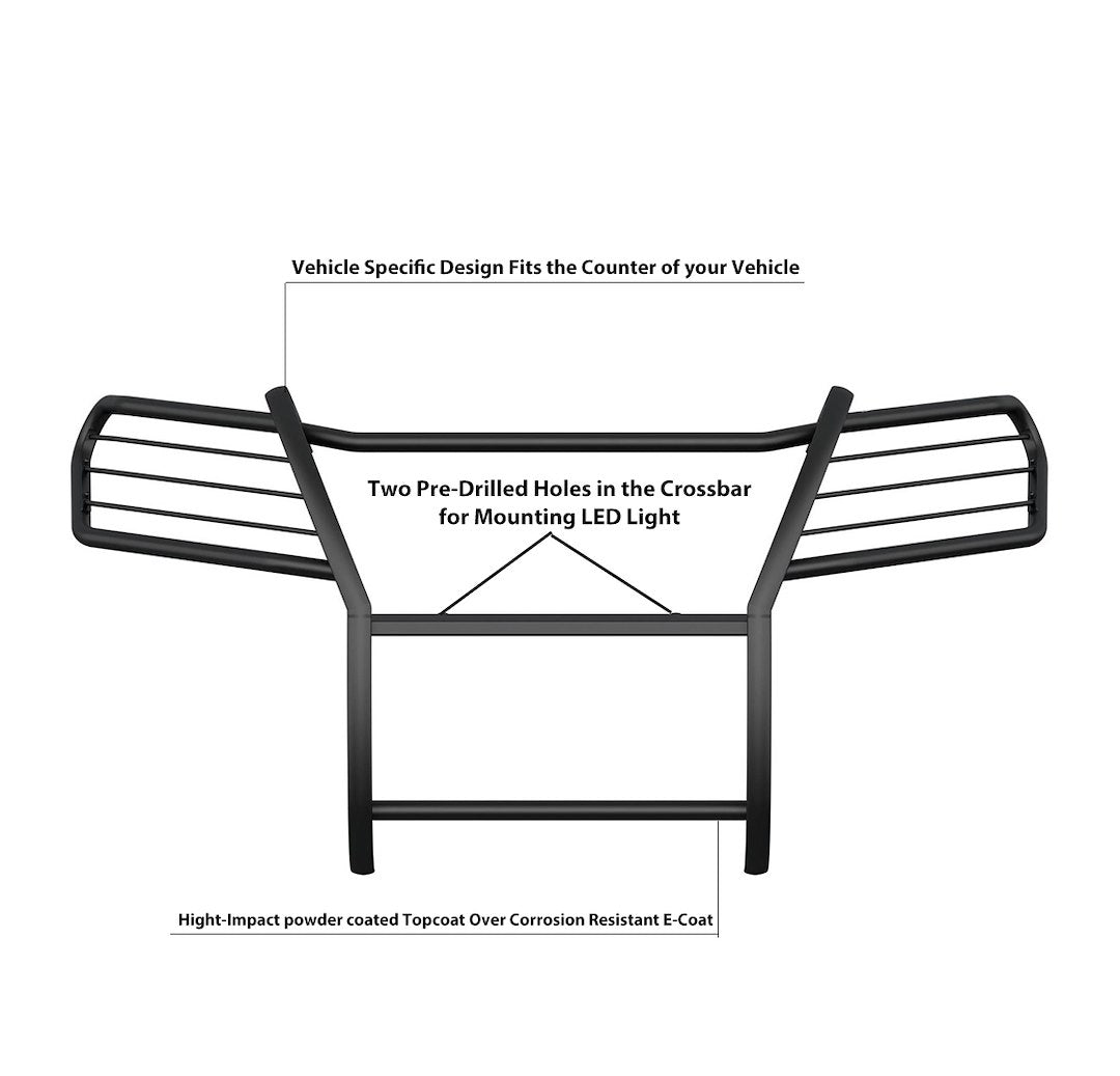 Product of Black Horse Offroad 17H01MA Grille Guard Modular Black Powder Coated 