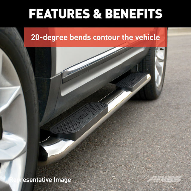 Product of Aries S224054-2 Nerf Bar With Surface Steps 