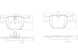 Product of Brembo P06021N Brake Pad - Set Of 4 