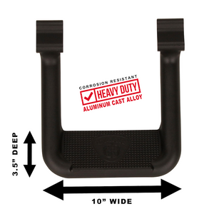 Product of Carr 101241 Black Matte Textured Powder Coated Aluminum Truck Step